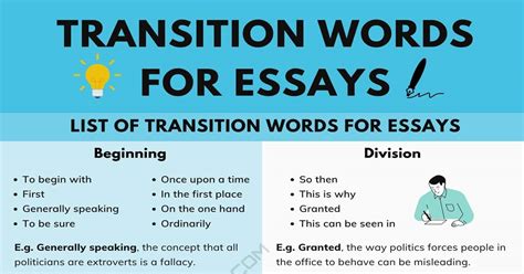 Image result for Essay Transitions Examples