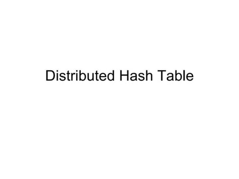 Image result for Distributed Hash Table