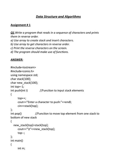 Assignment Font Page for Data Structure and Algorithm に対する画像結果
