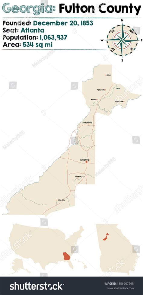 Image result for Fulton County Georgia Map