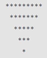 Toradh íomhá ar Reverse Pyramid Pattern