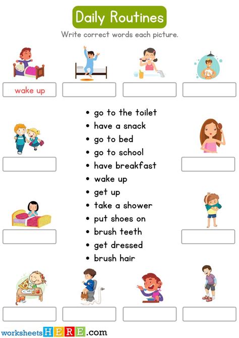 Image result for Routine Worksheet