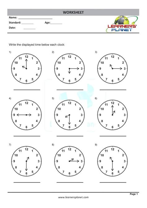3rd Grade Math Worksheets Time に対する画像結果
