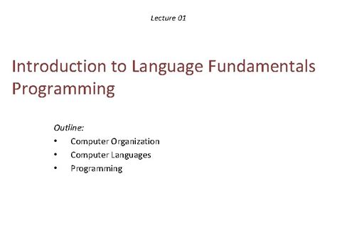 Image result for Introduction to Computer Programming Outline