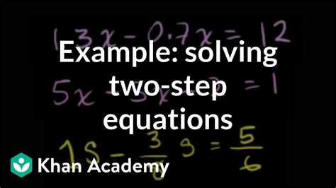 Image result for Example of Two Step Equation