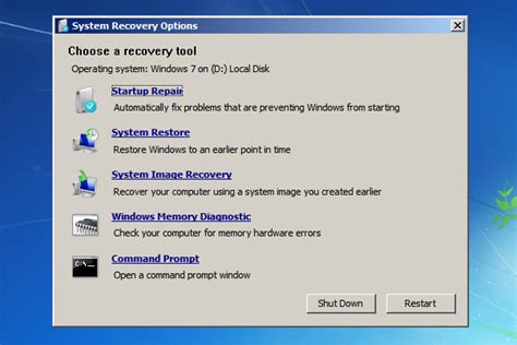 Image result for Recovery Options Windows 1.0