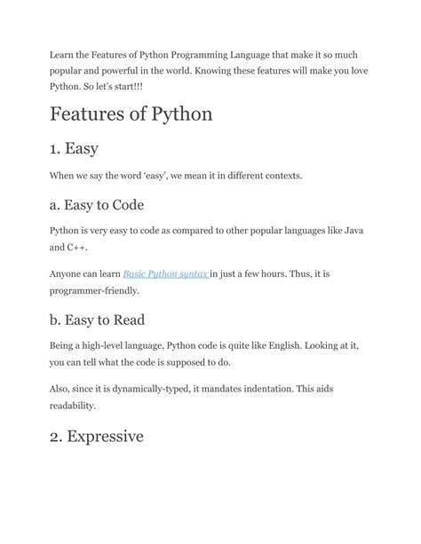 Image result for Introduction to Python Features