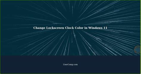 Image result for Move Clock On Lock Screen Windows 11