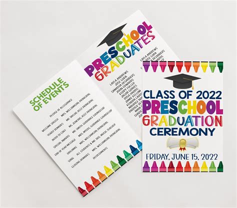Pre-K Graduation Party Program Sample に対する画像結果