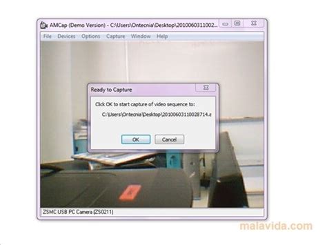 Toradh íomhá ar AMCap Windows