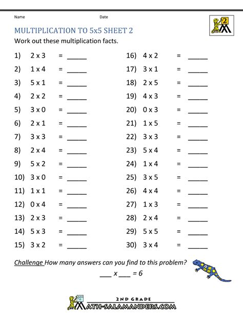 Image result for Multiplication Homework Sheets