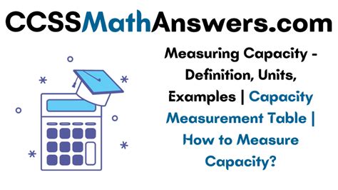 Image result for Capacity Math Definition