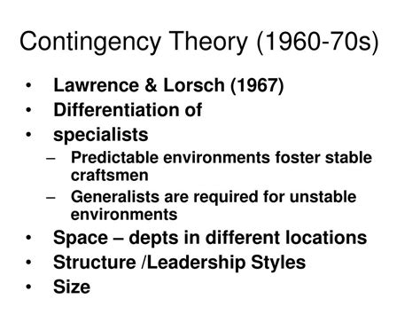 Image result for Contingency Theory Def