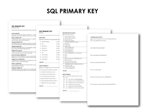 Image result for Définir Primary Key SQL