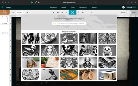 Toradh íomhá ar Glowforge Painted Canvas