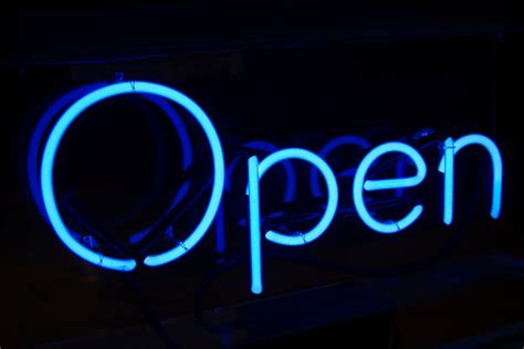 Image result for Blue Neon Open Sign