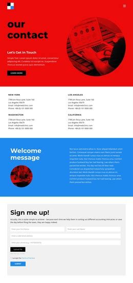 Image result for Contact Page HTML Template