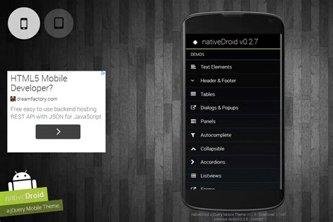 Image result for jQuery Mobile Template Example