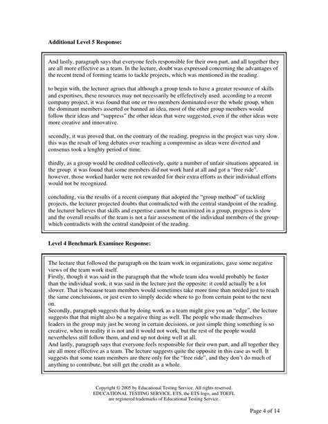 Image result for TOEFL Writing Sample