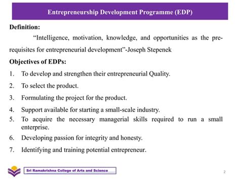 Image result for Enterpreneurial Development Program EDP Ai Images Objectives