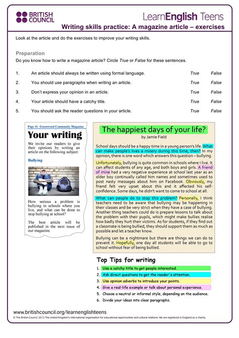 Image result for Magazine Writing Examples