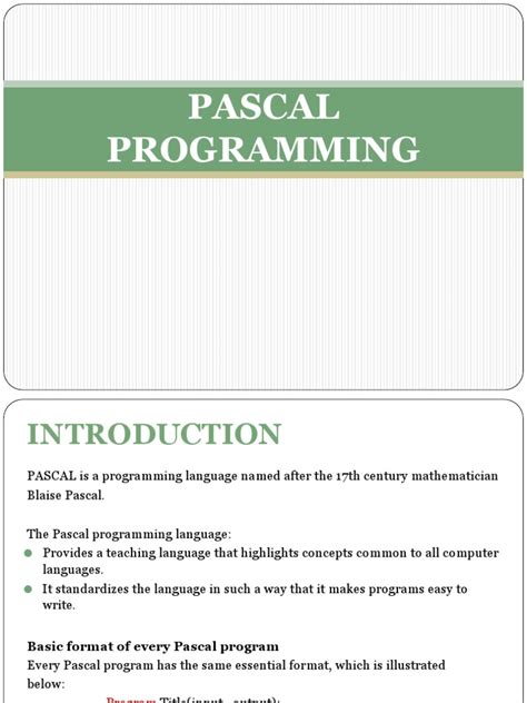 Image result for Pascal Programming for Beginners