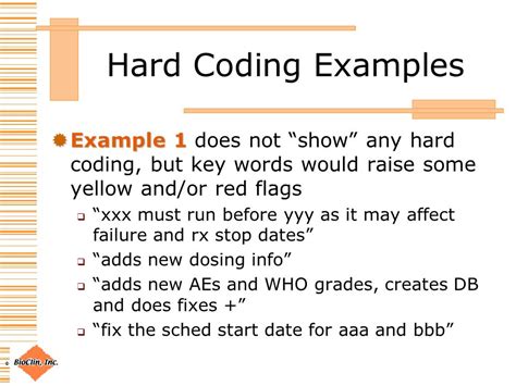 Hard Coding Example に対する画像結果
