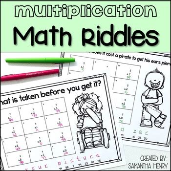 Multiplication Riddle Worksheet に対する画像結果