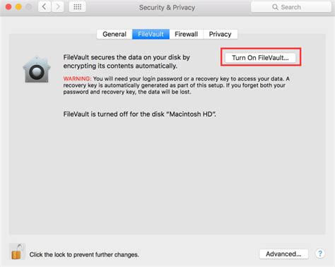 Toradh íomhá ar M1 Mac FileVault Recovery Window