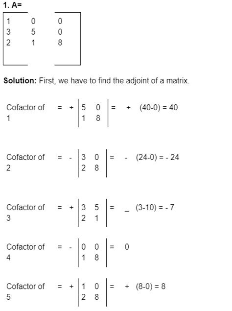 Image result for Inverse of a Matrix Practice Problems Simple