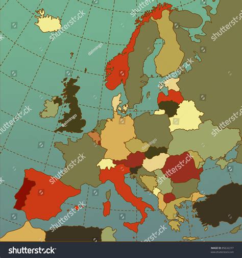 Image result for Color Map of Europe