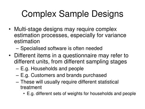 Image result for Complex Random Sampling Designs