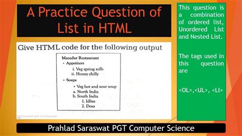 Image result for HTML List Practice