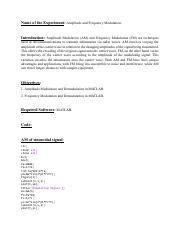 Toradh íomhá ar Frequency Modulation in MATLAB