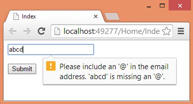 Toradh íomhá ar HTML5 Validation Error