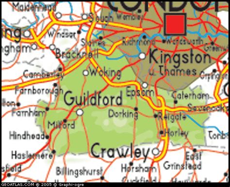 Image result for Surrey Postcode Map