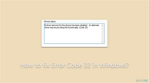 What Is Error Code 32 に対する画像結果