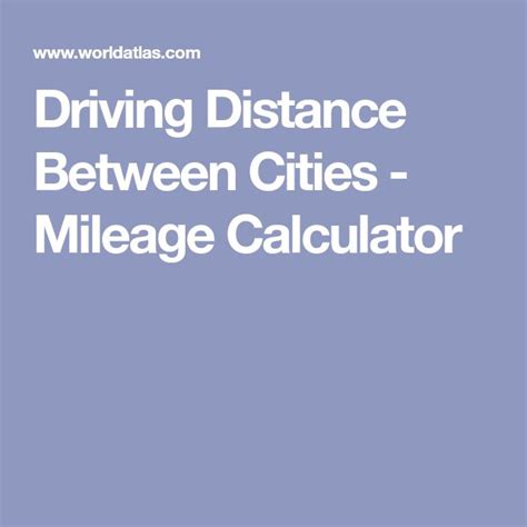 Image result for Driving Distance Maps