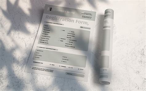 Image result for Registration Form Paper Design