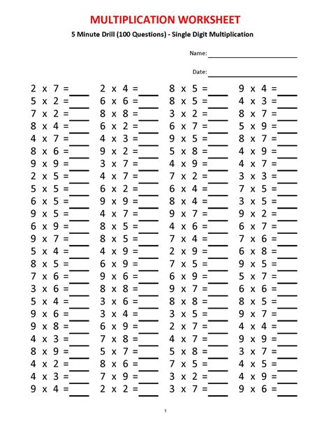 1 Minute Math Multiplication に対する画像結果