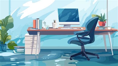 Image result for Desk and Computer Drawing