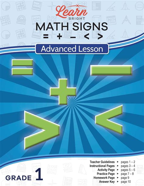 Toradh íomhá ar Printable Math Signs