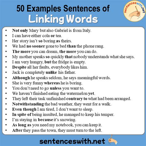 Image result for Link Sentence Examples