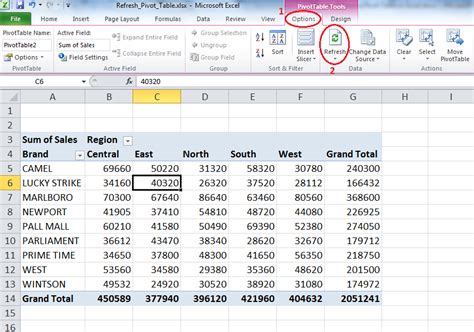 Toradh íomhá ar Change Data Source PivotTable