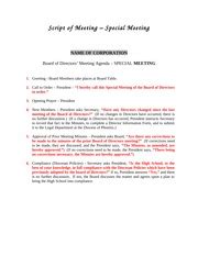 501C3 Meeting Script Example に対する画像結果