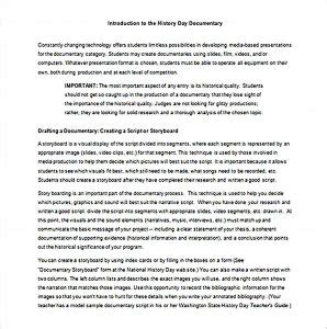 Toradh íomhá ar Simple Documentary Outline