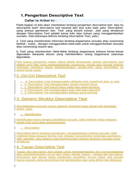 Image result for APA Itu Descriptive Text