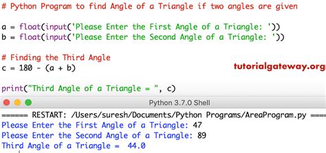 Toradh íomhá ar Python Inverse Triangle