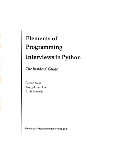 Image result for Elements of Programming Interviews