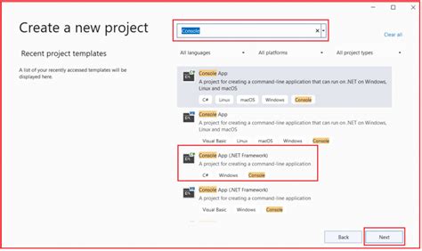 Afbeeldingsresultaten voor .Net Console App in Visual Studio